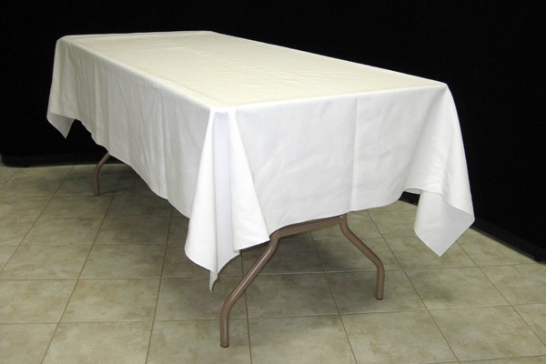 Bend Linen Als Tablecloth, What Size Tablecloth For 8 Foot Folding Table